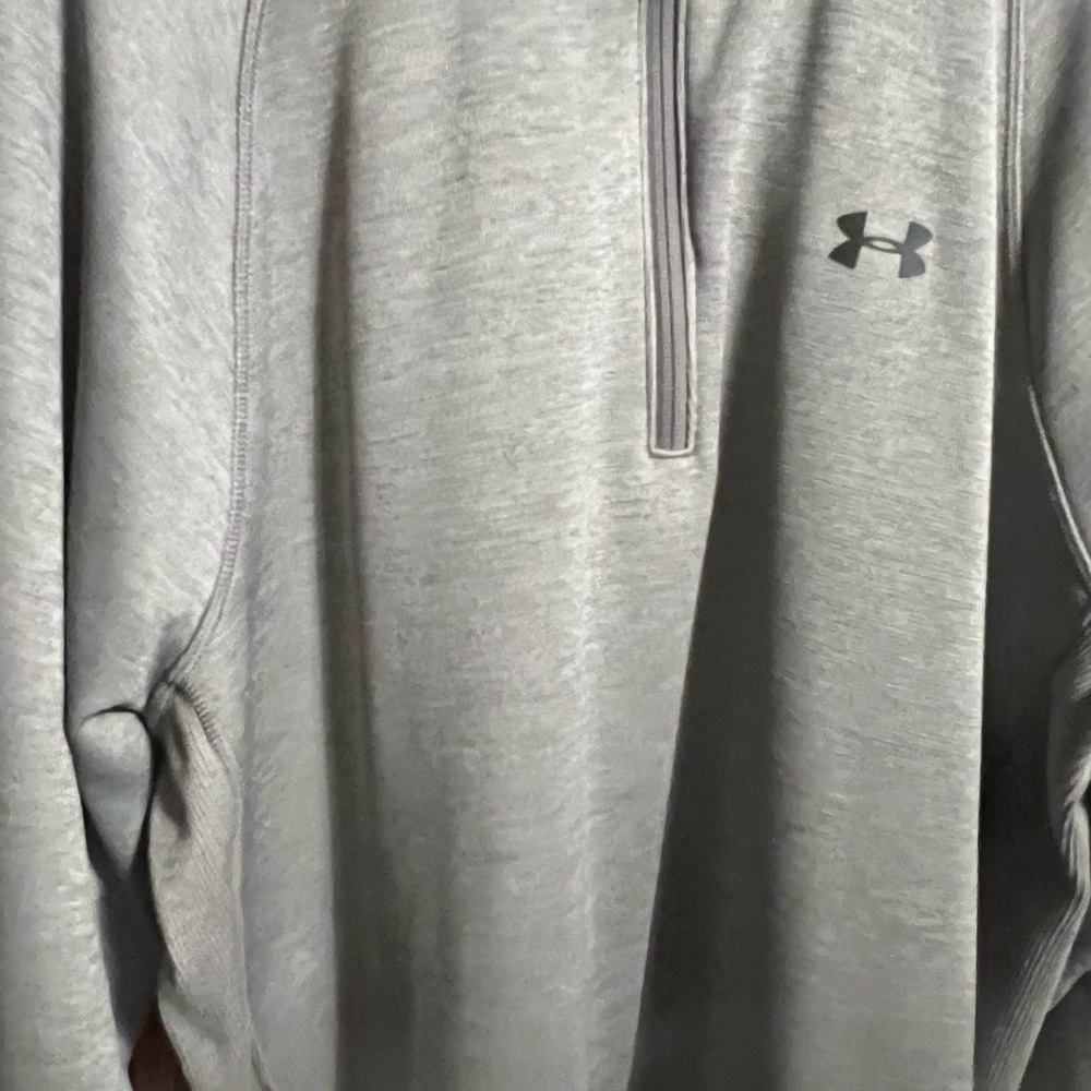 Under Armour Light Gray Pullover With Quarter-Zip - image 2